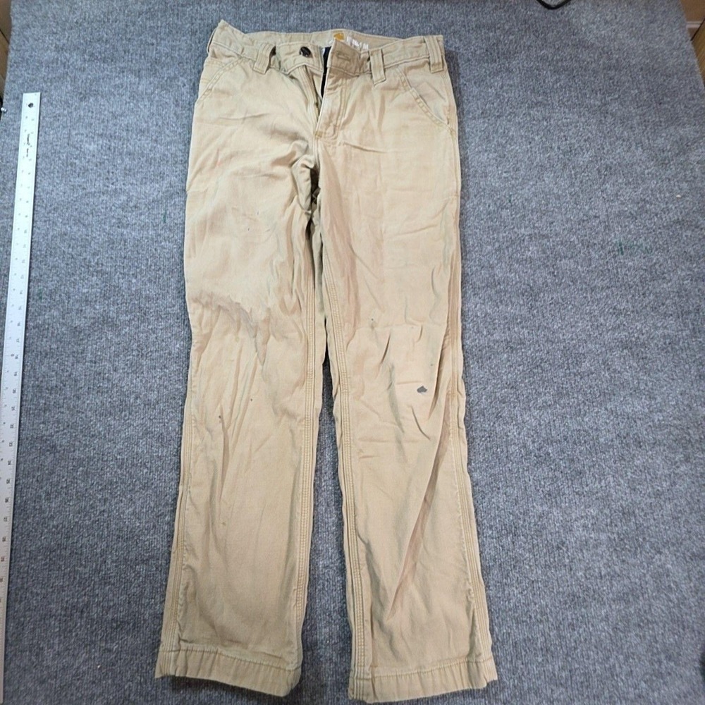 Carhartt Pants Mens 31x30 Beige Relaxed Fit Carpenter Workwear Straight Leg